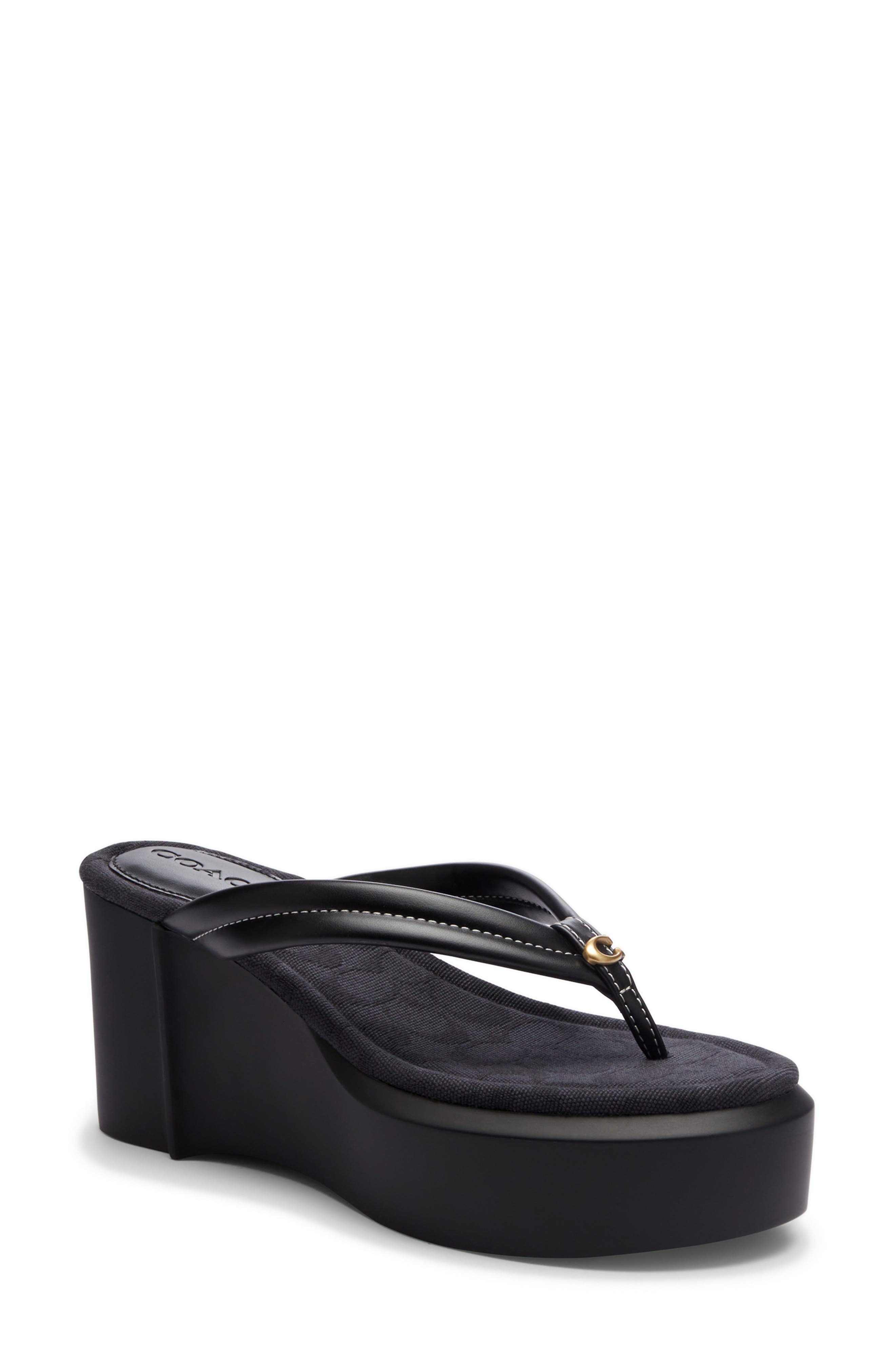 COACH Franki Platform Wedge Flip Flop, Main, color, 