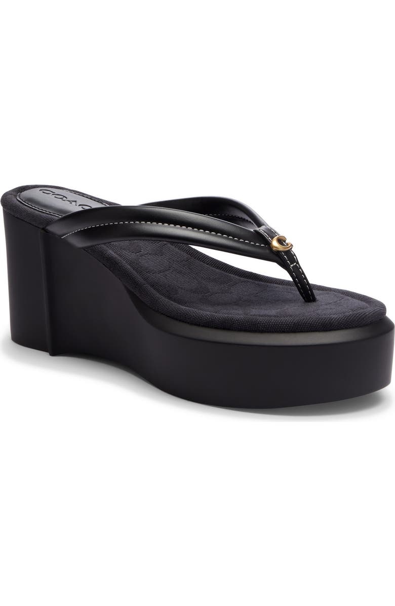 COACH Franki Platform Wedge Flip Flop, Main, color,