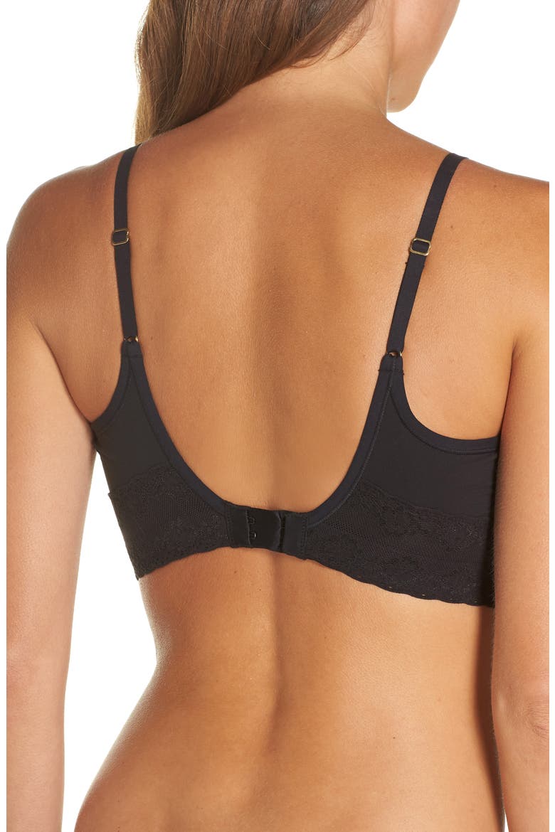 Bliss Perfection Contour Soft Cup Bralette, Alternate, color, BLACK