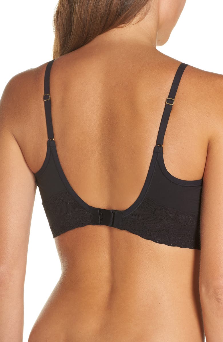 Natori Bliss Perfection Contour Soft Cup Bralette, Alternate, color, Black