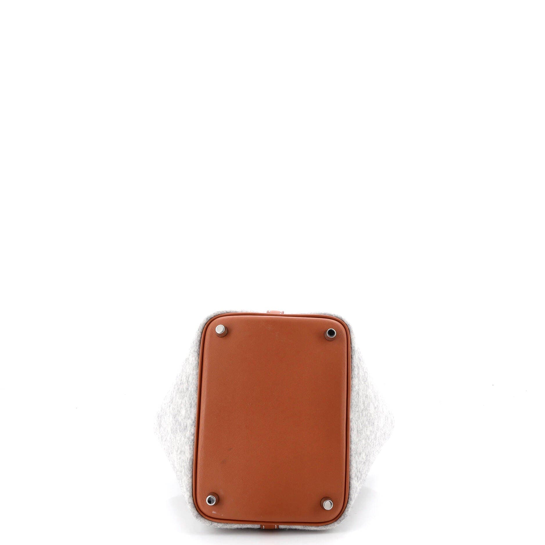 Pre-Owned Hermes Picotin Lock Bag Felt with Leather PM, Alternate, color, Gris Clair