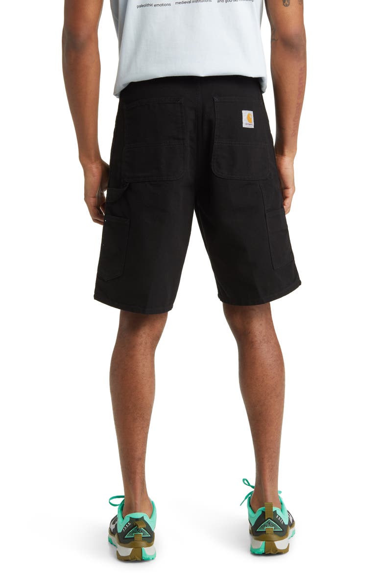Organic Cotton Canvas Carpenter Shorts, Alternate, color, BLACK (RINSED)