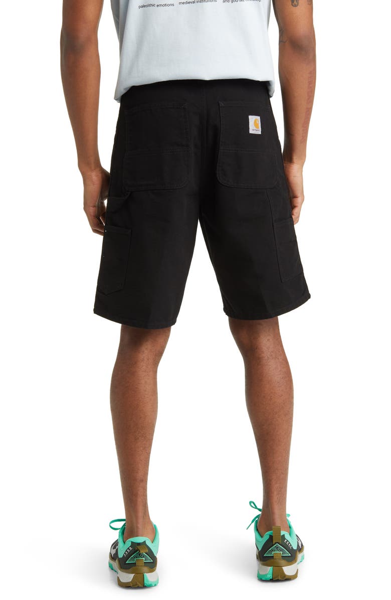 Carhartt Work In Progress Organic Cotton Canvas Carpenter Shorts, Alternate, color, Black (Rinsed)