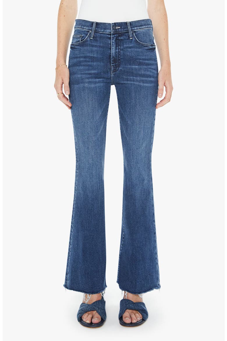 Fray Hem Bootcut Jeans, Main, color, FANCY MEETING YOU HERE