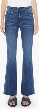 MOTHER Fray Hem Bootcut Jeans