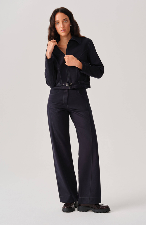 Leman Mercer Sloane Jacket In Blue