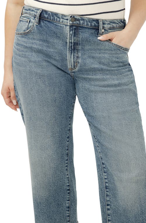 Silver Jeans Co. Plus Size Relaxed Mid Rise Straight Leg Jeans In Blue
