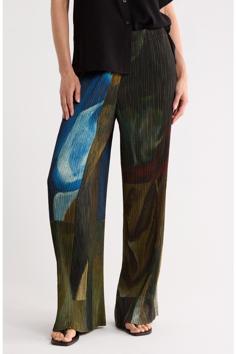 Parkside Plissé Pants, Main, color, BURNT SIENNA MULTI