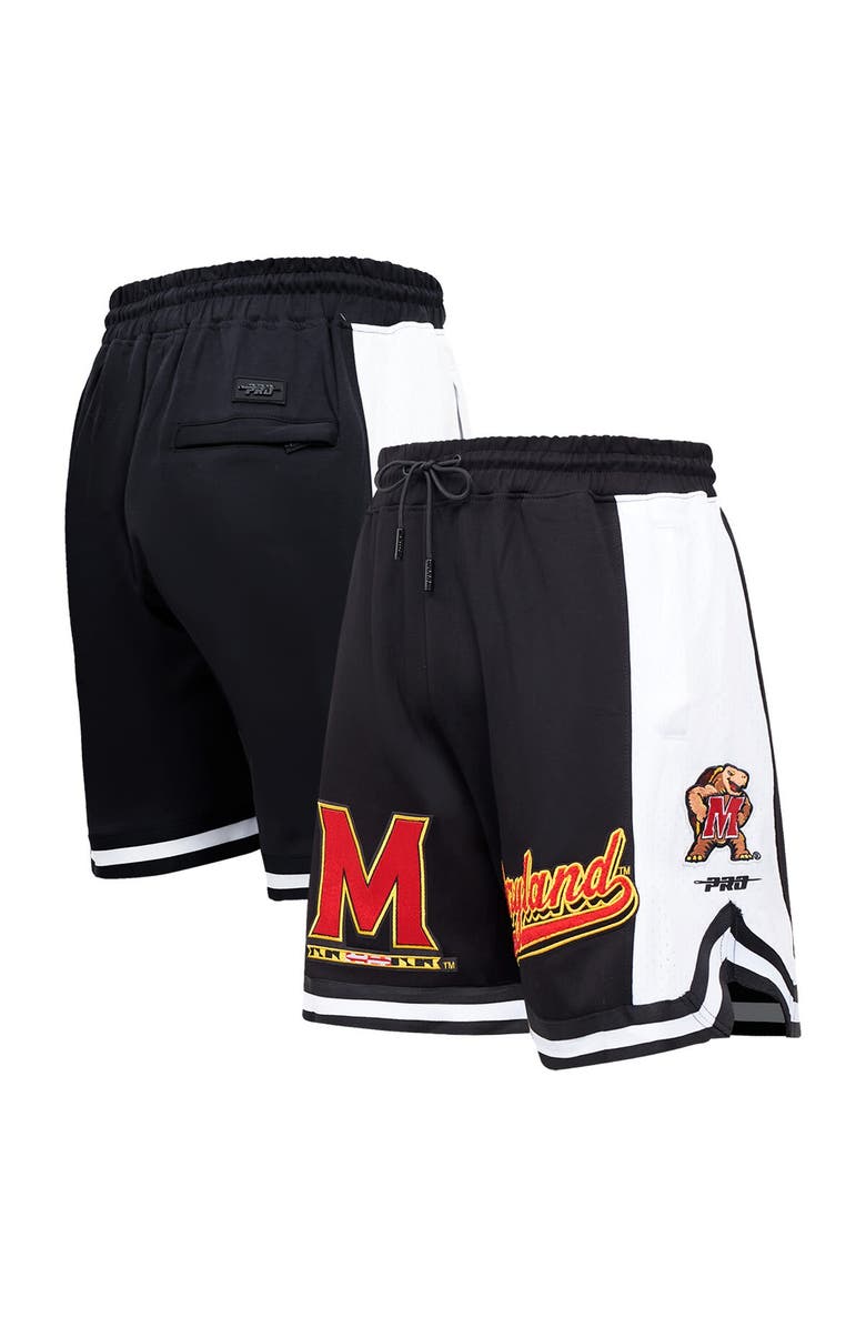 PRO STANDARD Men's Pro Standard Black Maryland Terrapins Script Tail DK 2.0 Shorts, Main, color,