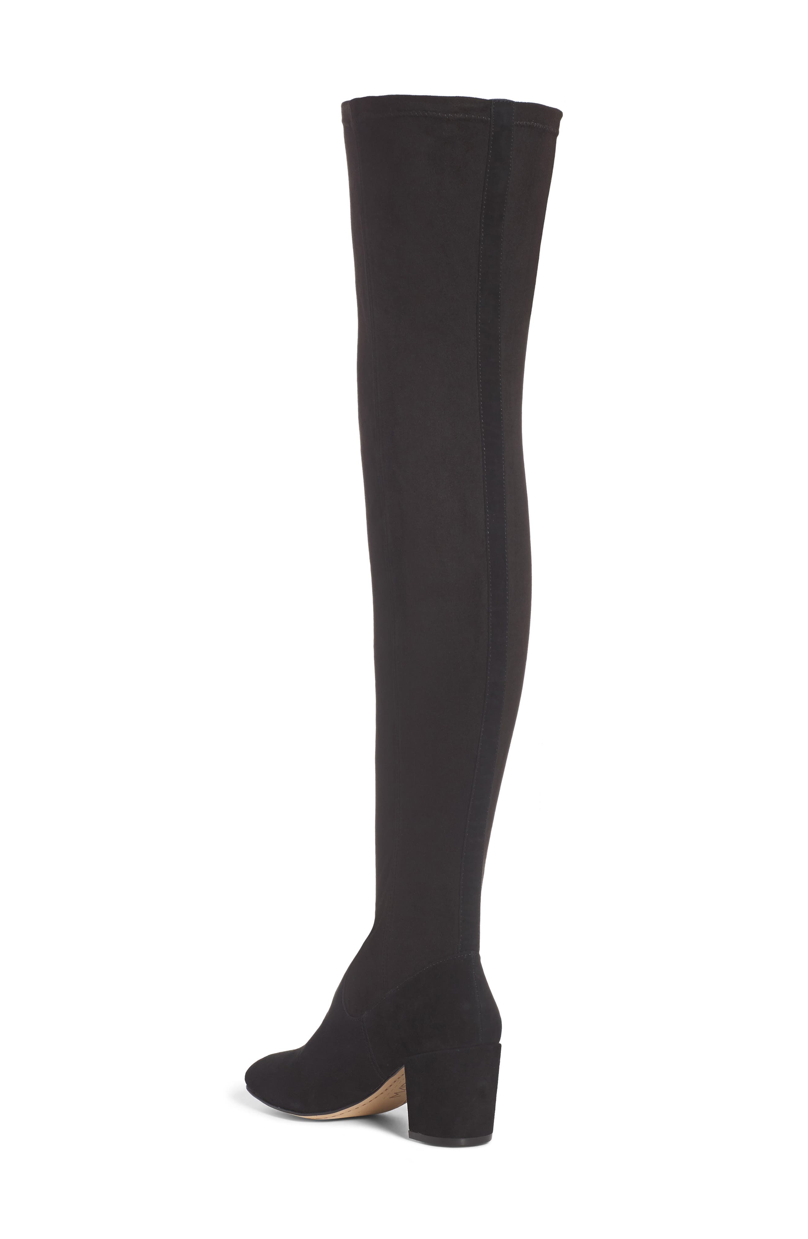 Sobrina Over the Knee Boot, Alternate, color, BLACK SUEDE/ BLACK FABRIC