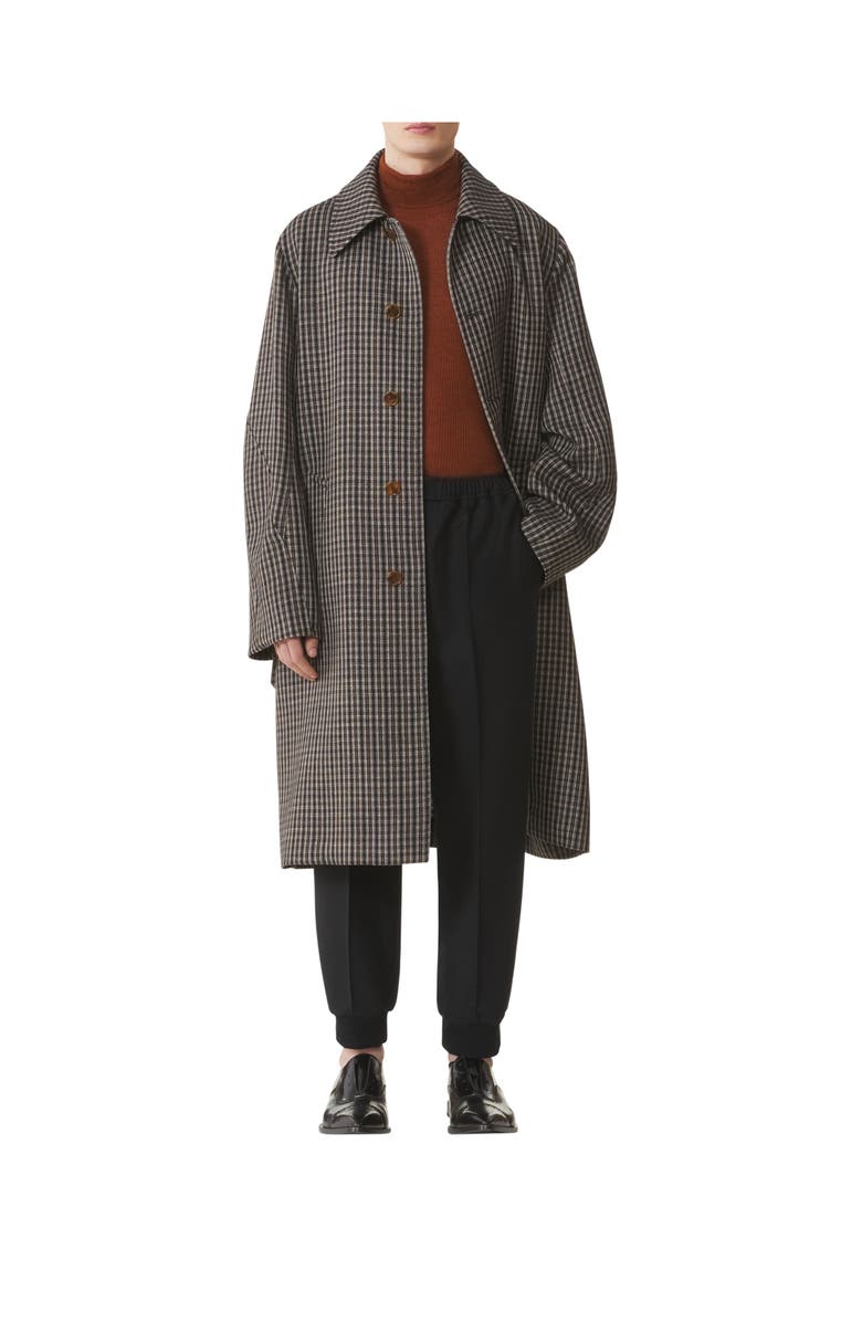 Lanvin Checked Wool Car Coat, Alternate, color, Multicolour