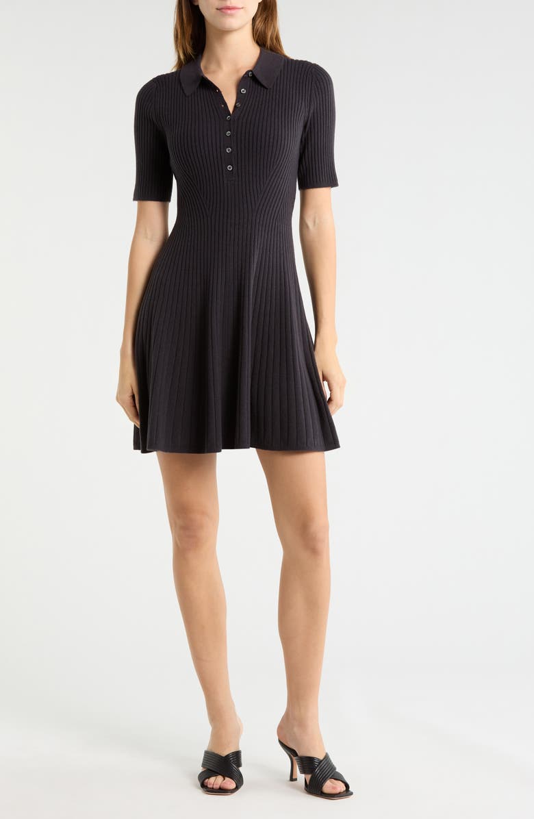 PAIGE Olie Rib Dress, Main, color, Midnight