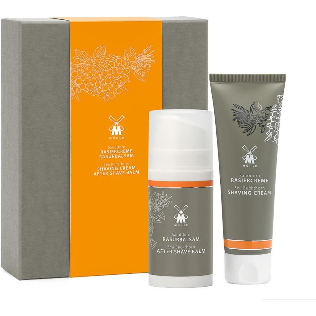 Mühle Sea Buckthorn Shaving Cream & Aftershave Set In White