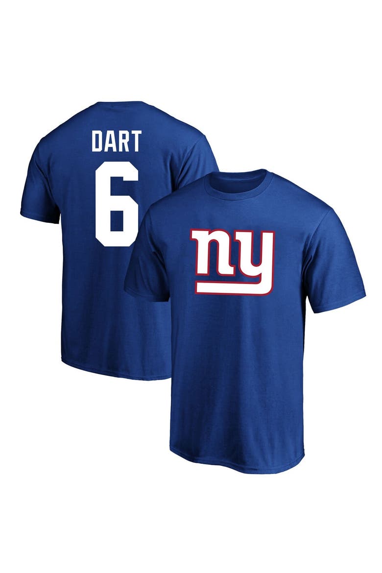 Men's Fanatics Jaxson Dart Royal New York Giants Big & Tall Name & Number T-Shirt, Main, color, Royal