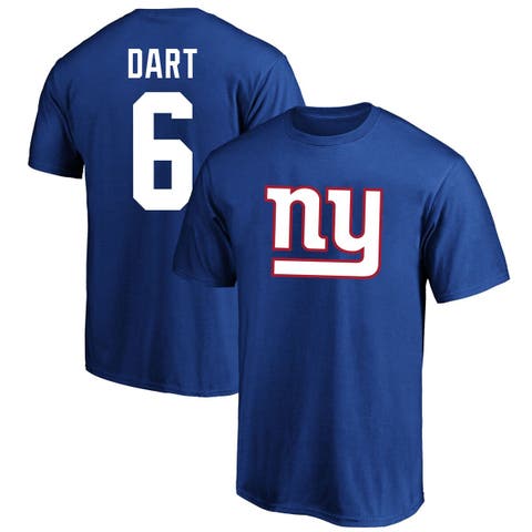 Men's Fanatics Jaxson Dart Royal New York Giants Big & Tall Name & Number T-Shirt