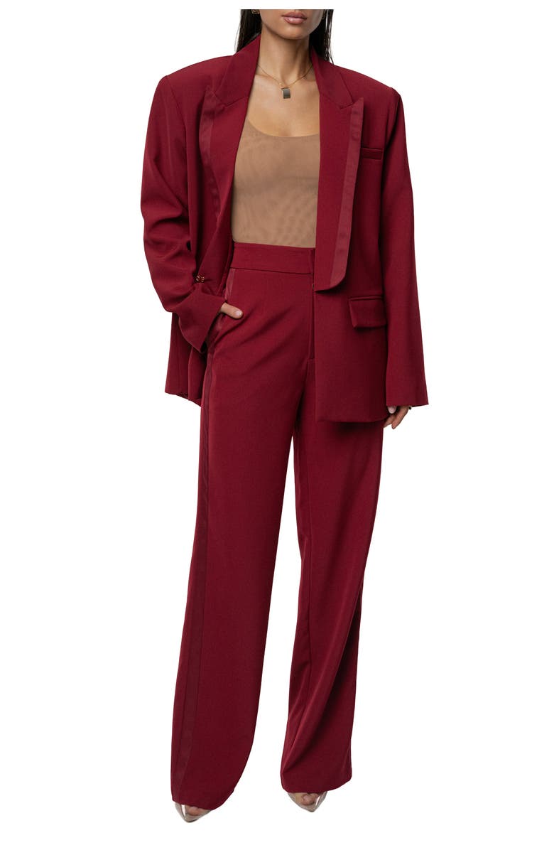 JLUXLABEL Suite Life Woven Pant, Alternate, color, Burgundy