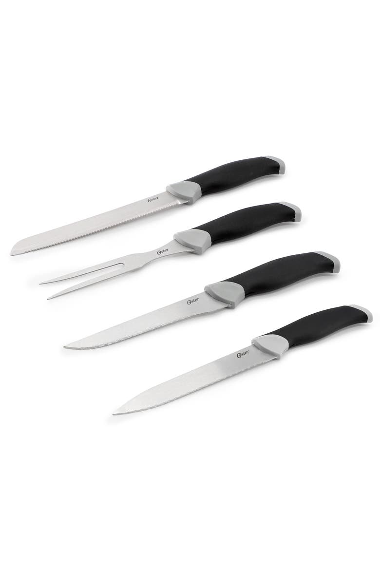 Lindbergh 22 Piece Stainless Steel Cutlery Set with Storage Block, Alternate, color, Black