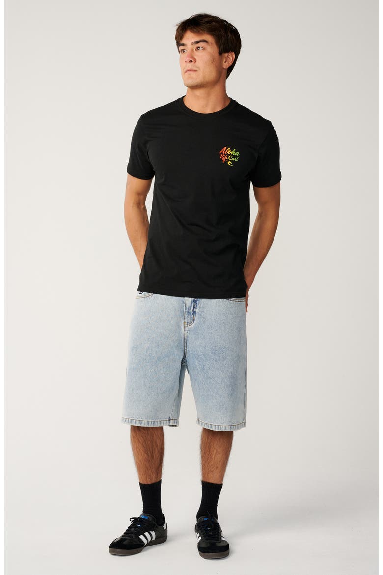 Hawaii Hula Cotton Graphic T-Shirt, Alternate, color, BLACK