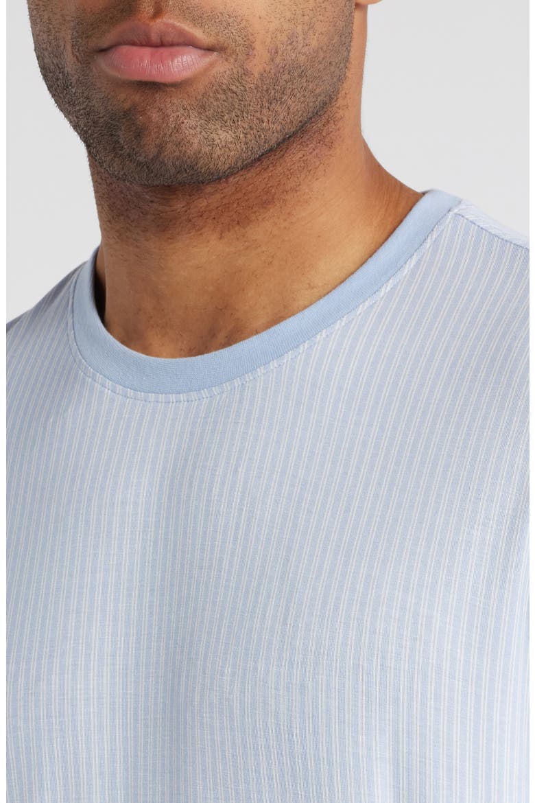 Pinstripe Pajama T-Shirt, Alternate, color, SKY STRIPE