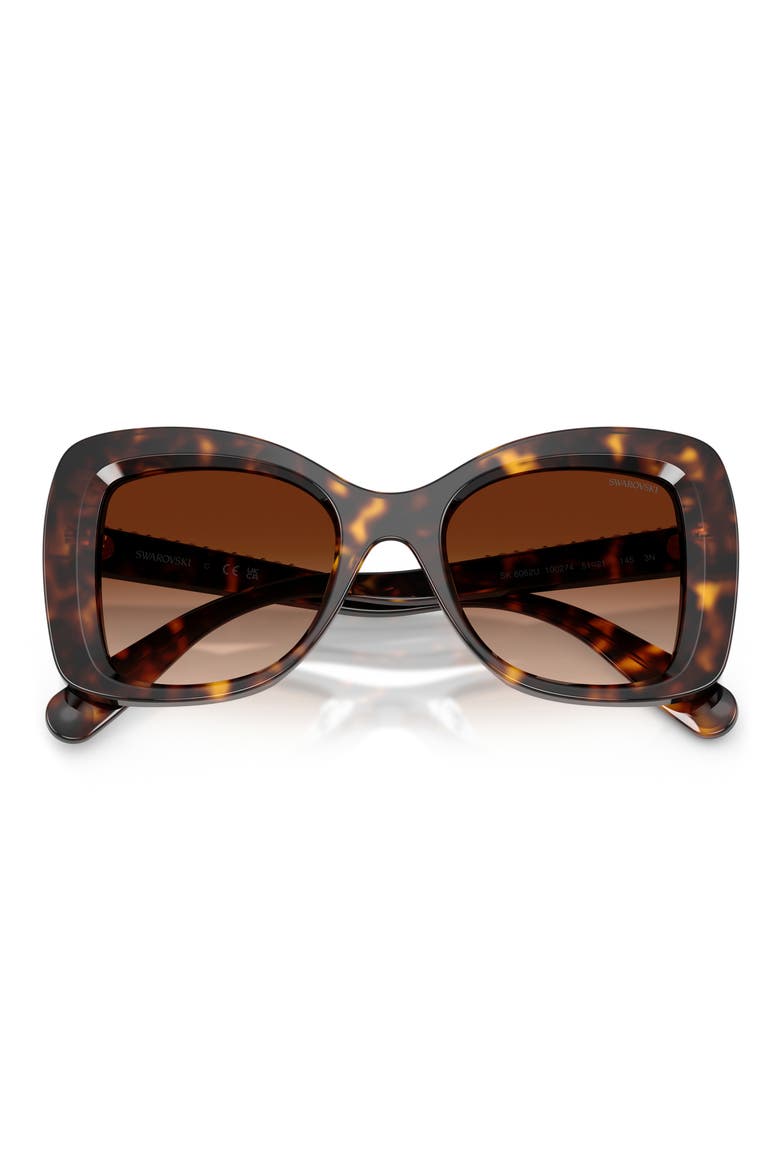 51mm Butterfly Sunglasses, Alternate, color, HAVANA / GRADIENT BROWN