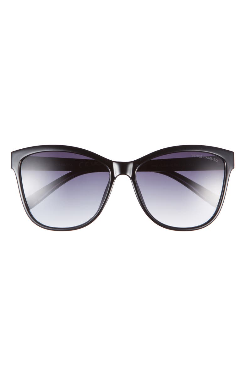 Vince Camuto 57mm Cat Eye Sunglasses, Main, color, Black