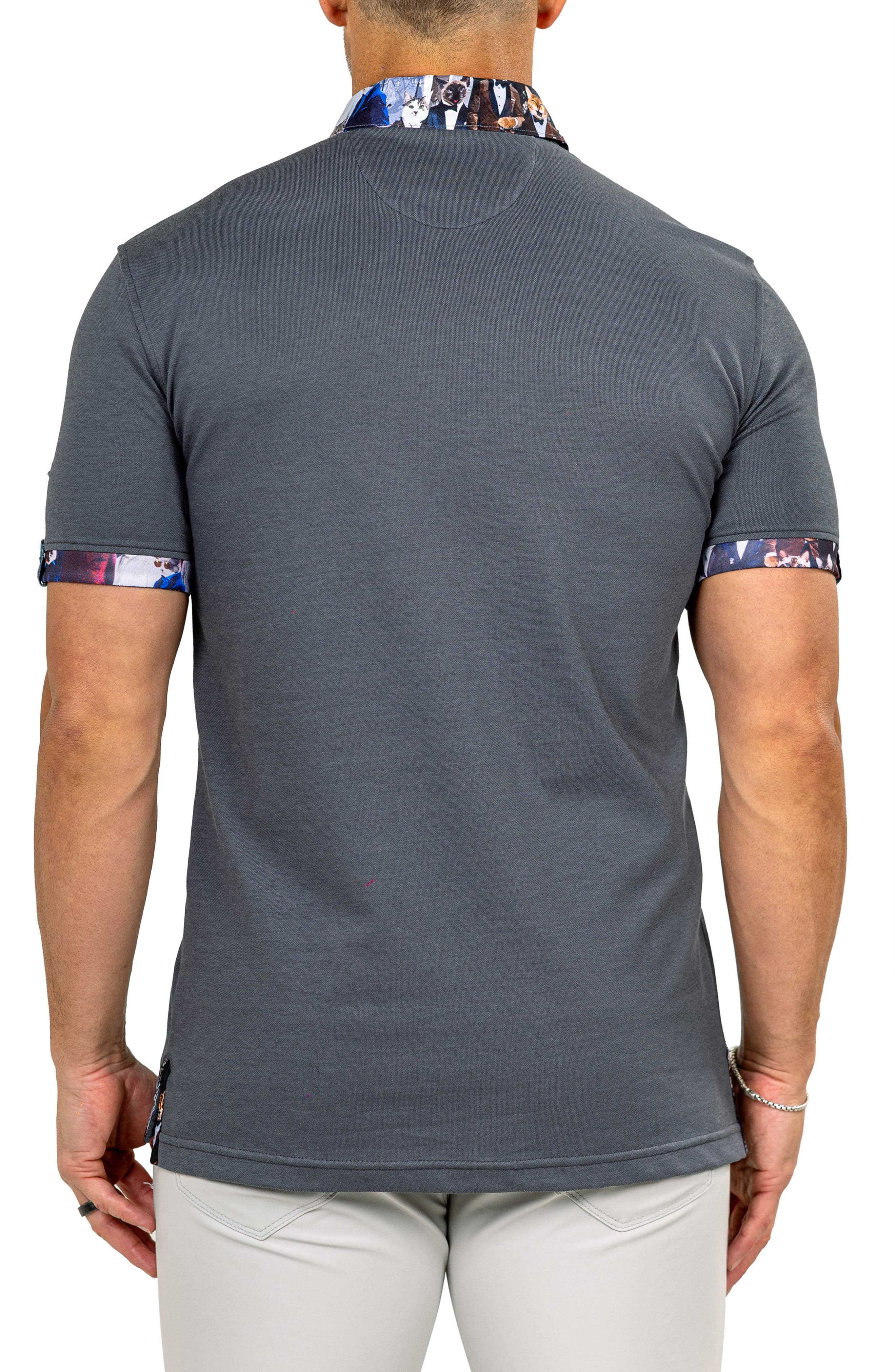 Newton Marthyr0028 Grey Button-Down Pique Polo - image 2