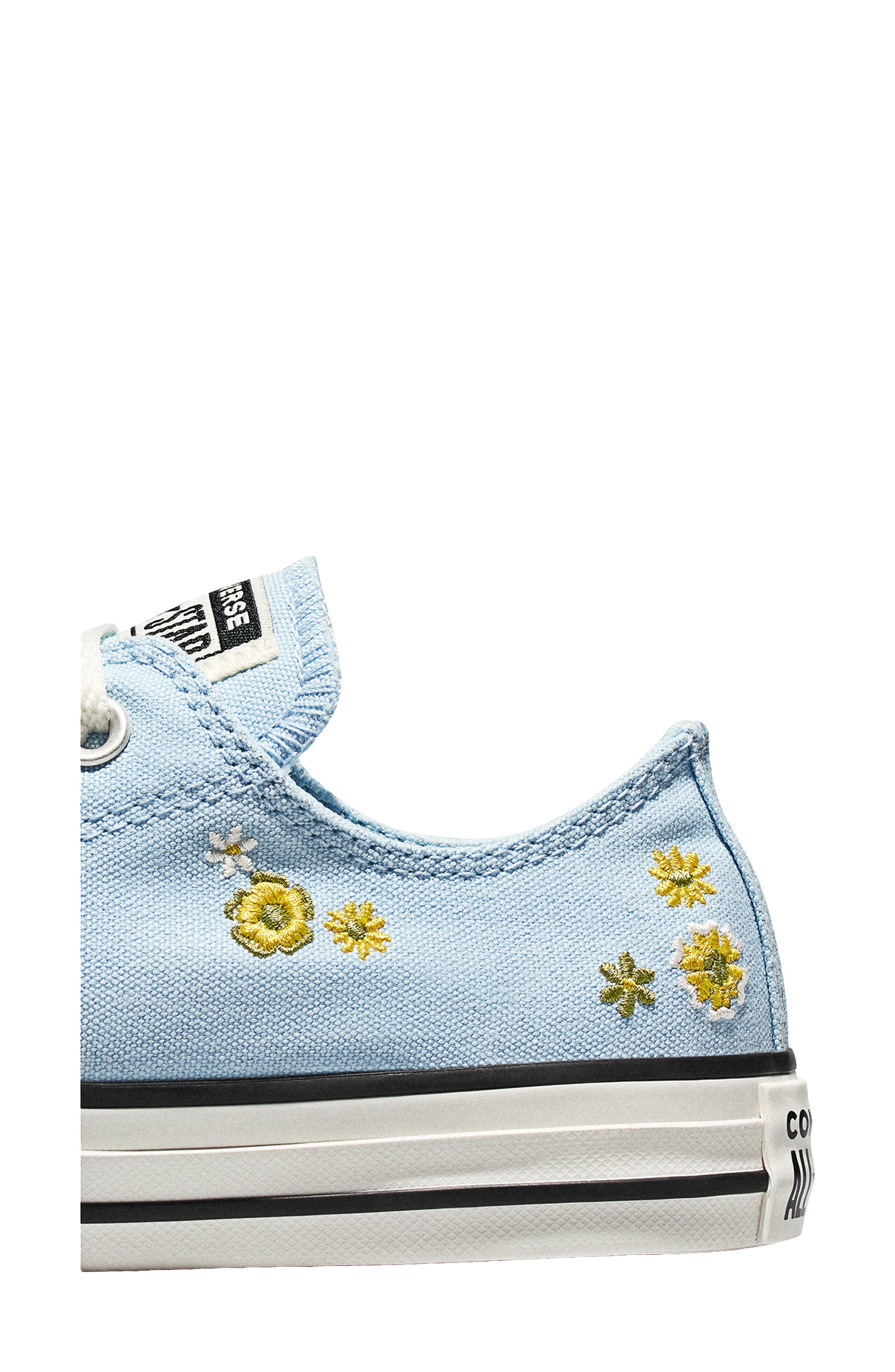 Converse Gender Inclusive Chuck Taylor All Star Floral Embroidered Canvas Low Top Sneaker, Alternate, color, Clear Skies/ Bright Outlook