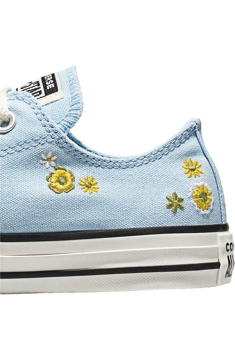 Converse Gender Inclusive Chuck Taylor All Star Floral Embroidered Canvas Low Top Sneaker, Alternate, color, Clear Skies/ Bright Outlook