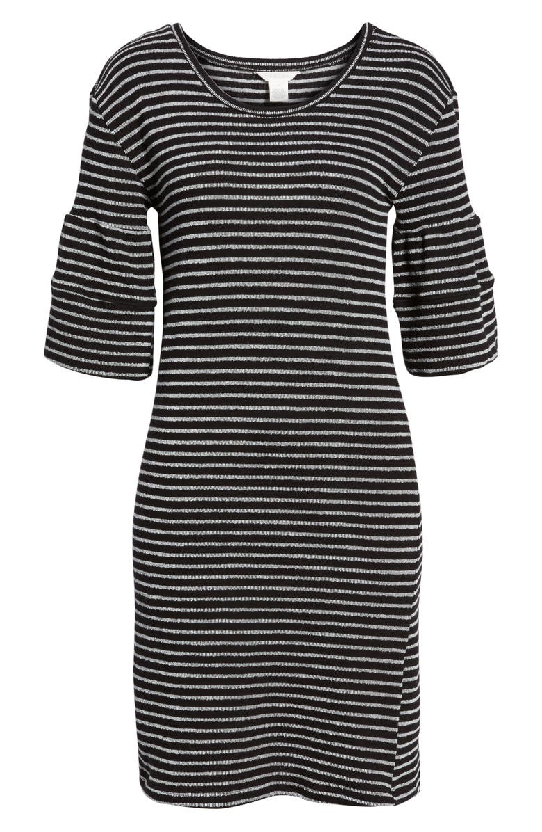 Caslon<sup>®</sup> Ruffle Sleeve Knit Dress, Alternate, color,
