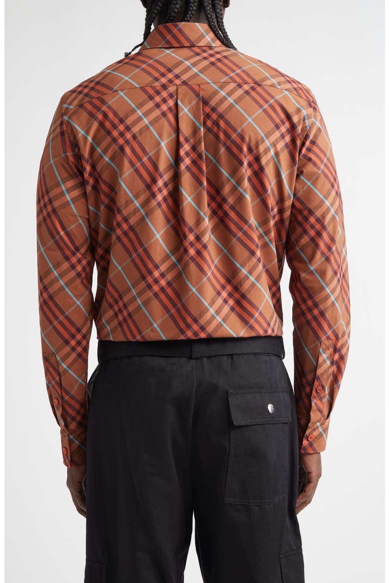 Robert Check Button-Up Shirt, Alternate, color, GINGER BROWN CHECK
