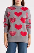 PATRIZIA LUCA Heart Intarsia Sweater