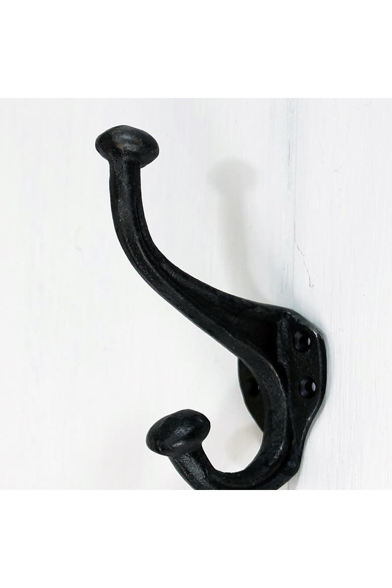 Metal 7.5 in. Black Classic Wall Hook, Alternate, color, Black