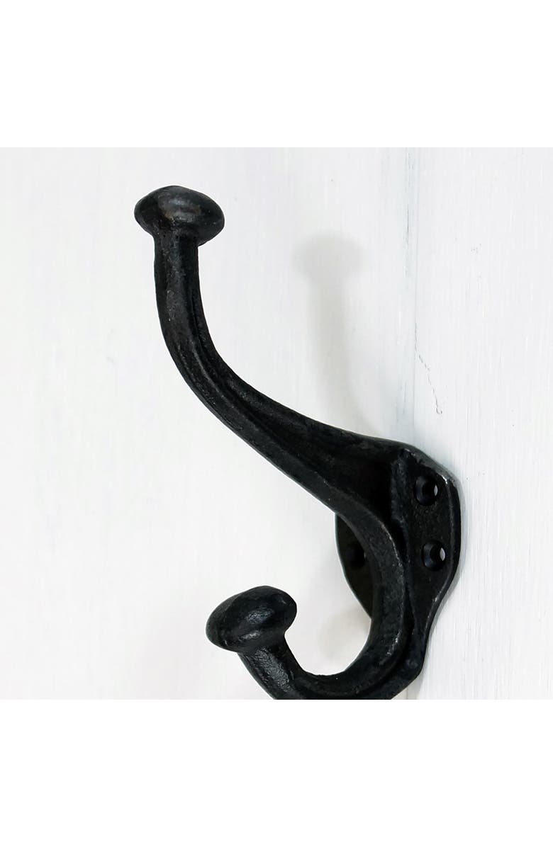 VIP Home and Garden VIP Metal 7.5 in. Black Classic Wall Hook, Alternate, color, Black