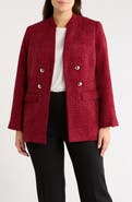 Anne Klein Sequin Faux Double Breasted Jacket