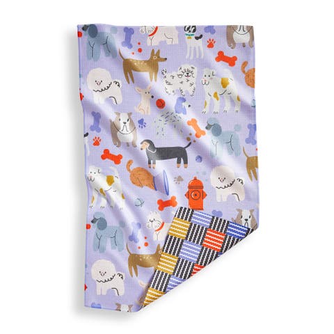 Super Absorbent Kitchen Towel All The Dogs Multi Dishtowel 80% Recycled Polyester 18x30 in