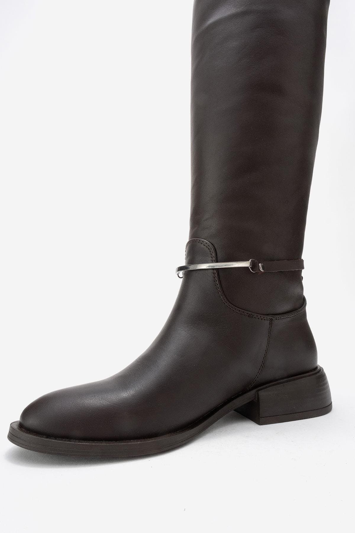 Ansel Leather Riding Boot, Alternate, color, Brown