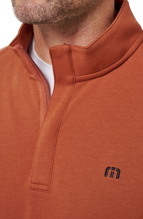 Travismathew Cloud 2.0 Quarter Zip Pullover In Brown