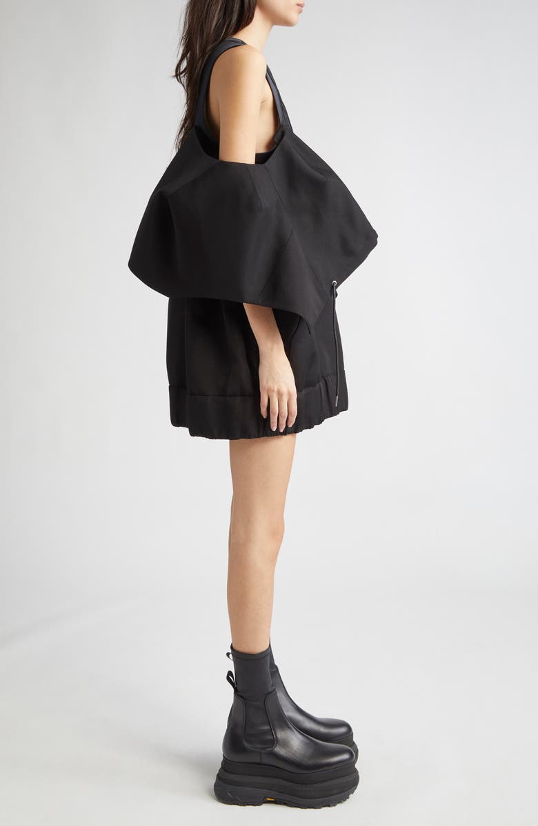 Sacai Silk & Cotton Double Face Layered Dress, Alternate, color, 