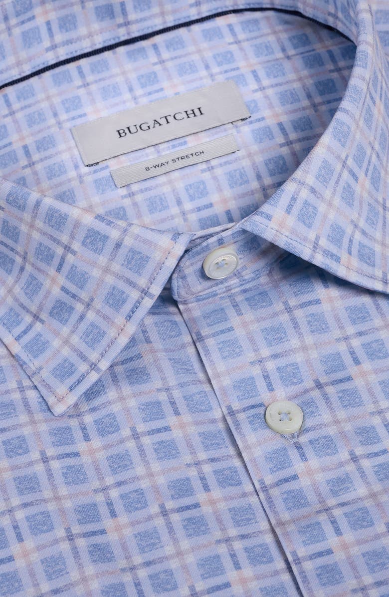 Bugatchi James OoohCotton<sup>®</sup> Check Print Button-Up Shirt, Alternate, color, Air Blue