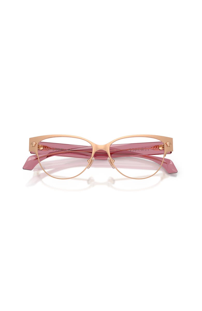 Versace 53mm Cat Eye optical glasses, Alternate, color, Pink
