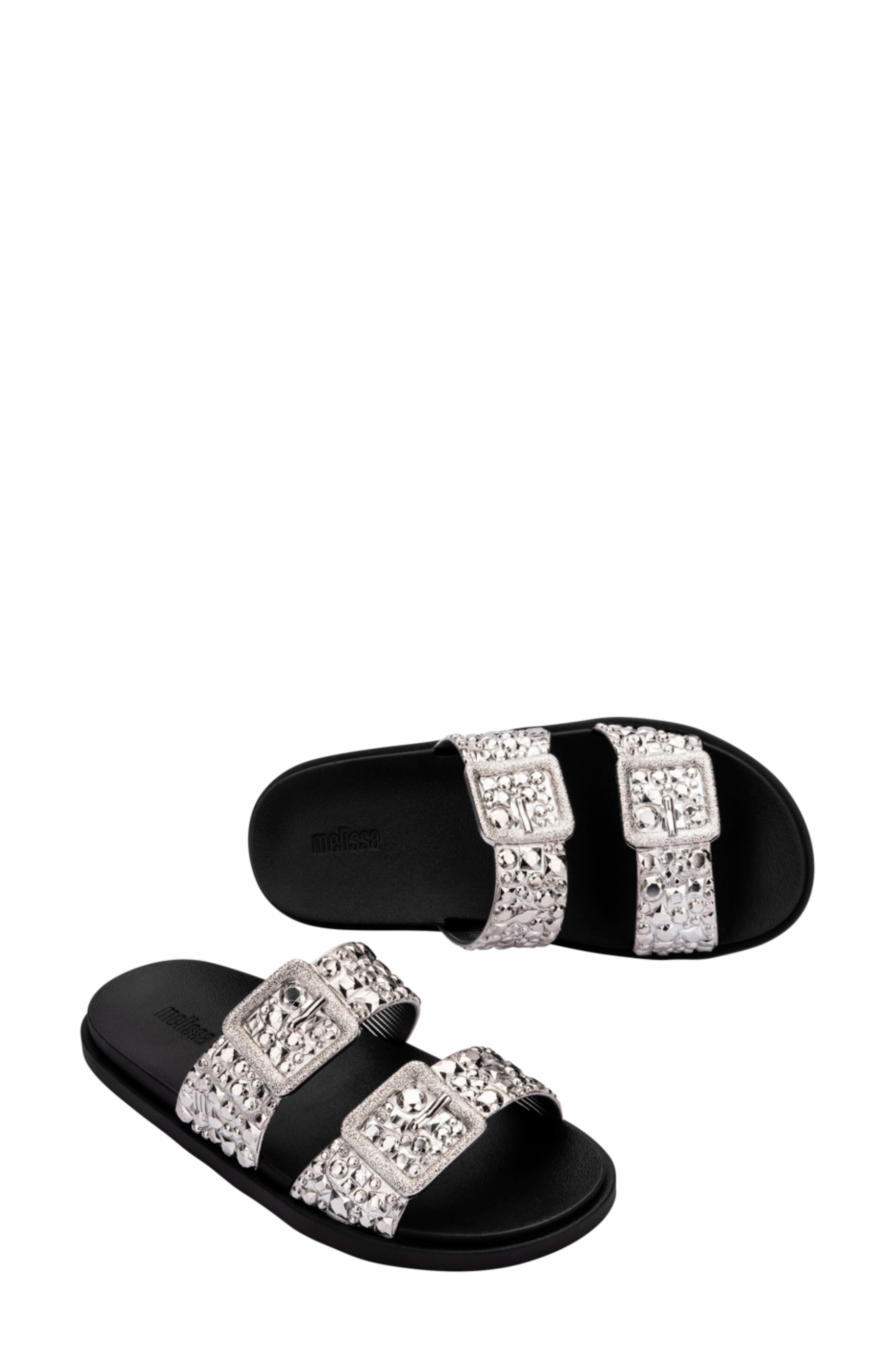 Melissa Lust Slide Sandal, Alternate, color, Onyx Black