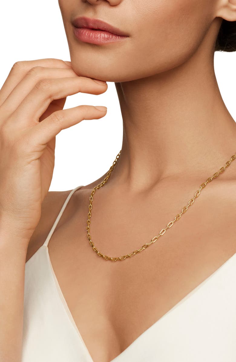 David Yurman DY Madison<sup>®</sup> 18K Yellow Gold Chain Necklace, 3mm, Alternate, color, Gold