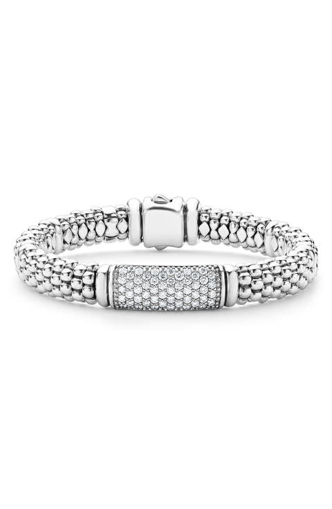 Signature Caviar Pavé Diamond Rope Bracelet