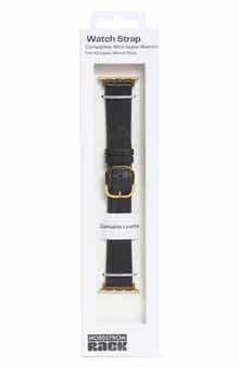 NORDSTROM RACK Leather Apple Watch® Watchband