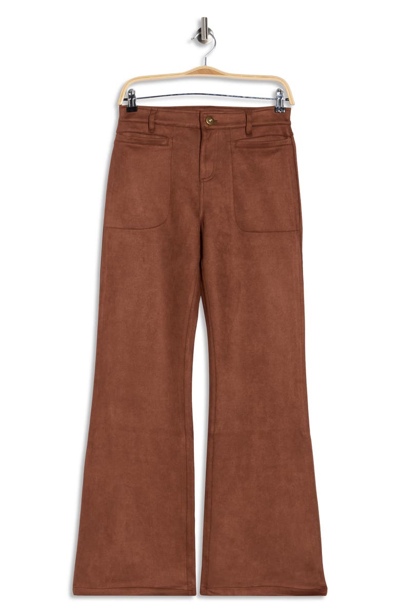 Sanctuary Sawyer Faux Suede Flare Pants, Alternate, color, 