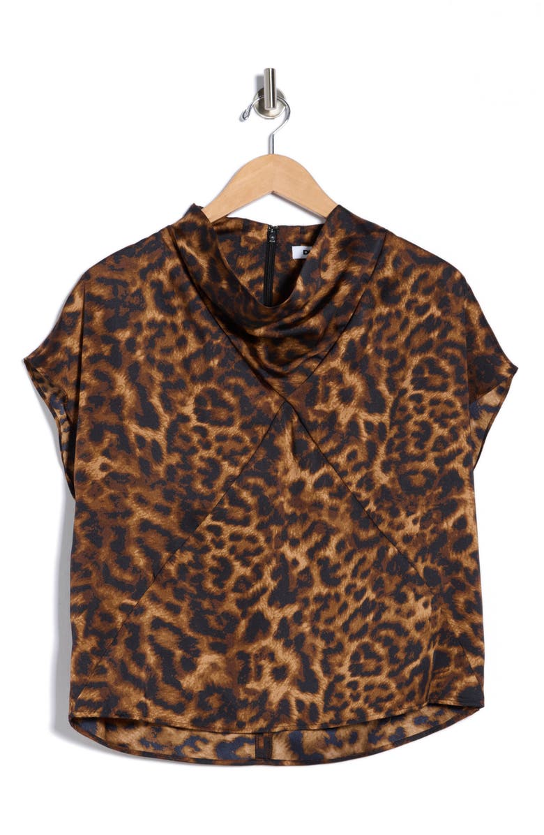 DKNY Cowl Neck Top, Alternate, color, Truffle