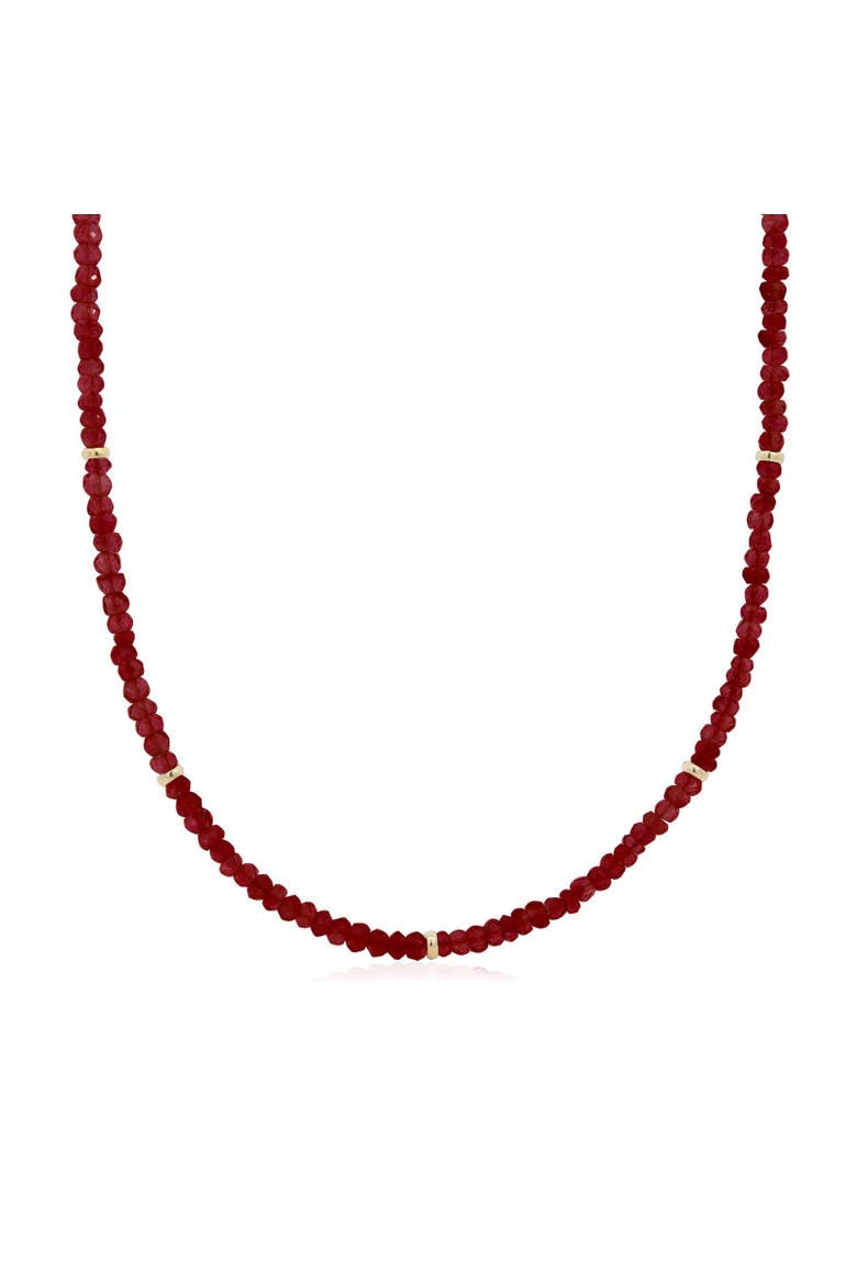 Garnet Bead Necklace, Main, color, Garnet