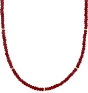 The Lovery Fine Jewelry Garnet Bead Necklace