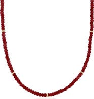 The Lovery Fine Jewelry Garnet Bead Necklace