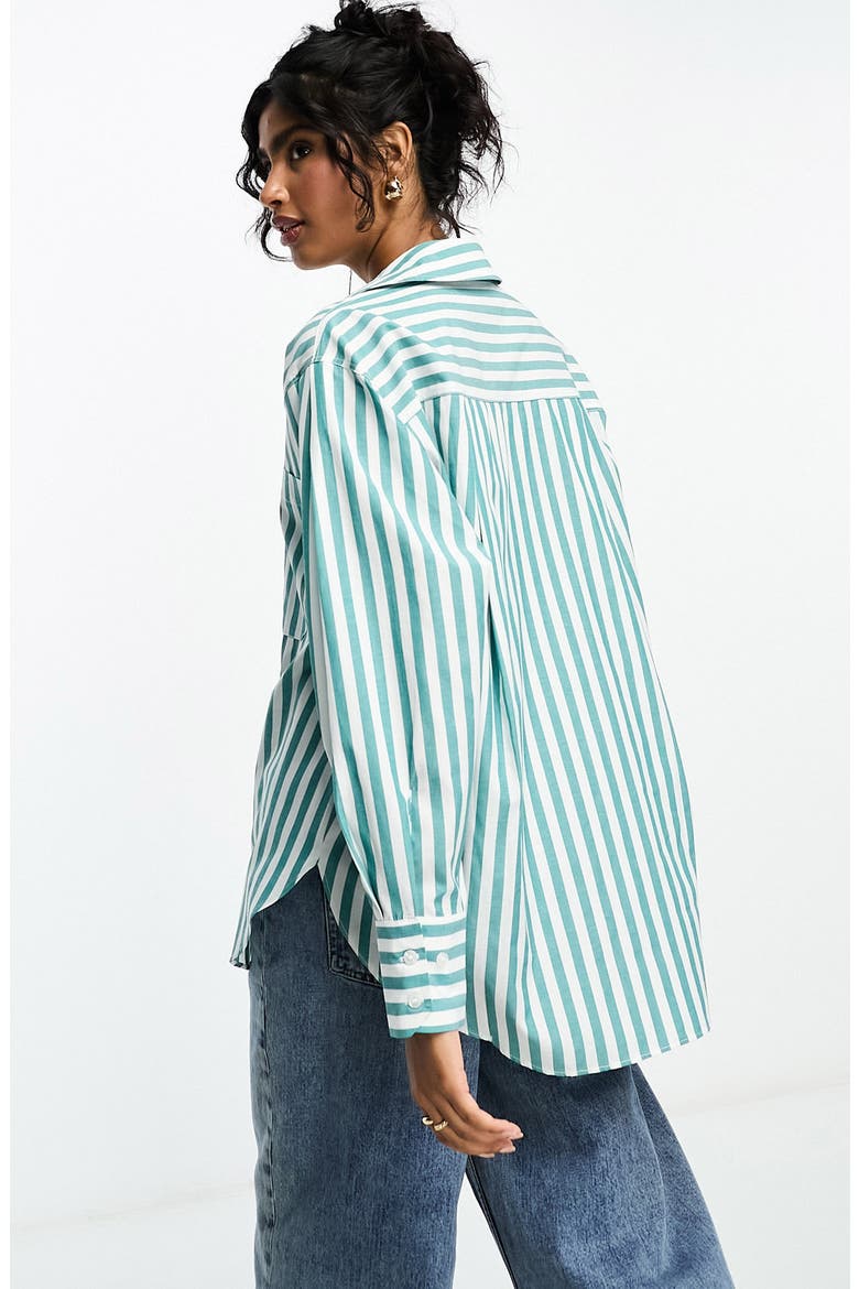Stripe Oxford Button-Up Shirt, Alternate, color, GREEN MULTI